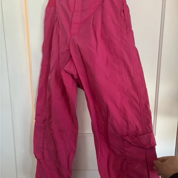 Bright Pink FP Movement Highwaist Cargo Pants - Picture 9 of 12